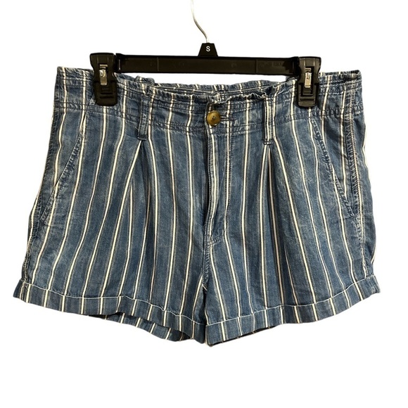 American Eagle High Waist Paperbag Denim Jean Short Size 8 Y2K Preppy Retro - Picture 3 of 11